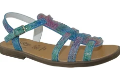 Bellamy Buckle | Girls Sandals<Elisea 479 Blue Girls Leather Sandals