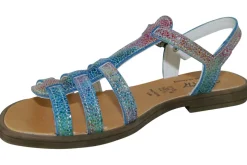 Bellamy Buckle | Girls Sandals<Elisea 479 Blue Girls Leather Sandals