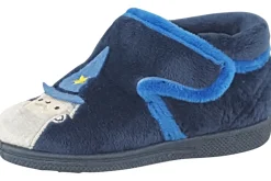 BOY Chipmunk Velcro | Warm Lined<Abracadabra FCH213012 Boys Velour Slippers