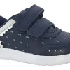 BOY Clarks Velcro | Boys Trainers<Ath Scale T Navy Boys Leather Trainers