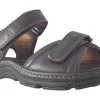 Clarks Mens Sandals<ATL Part Dark Brown Mens Leather Sandals