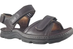 Clarks Mens Sandals<ATL Part Dark Brown Mens Leather Sandals
