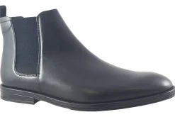 Clarks Mens Boots | Plain Toe<CitiStride Top Black Mens Leather Boots