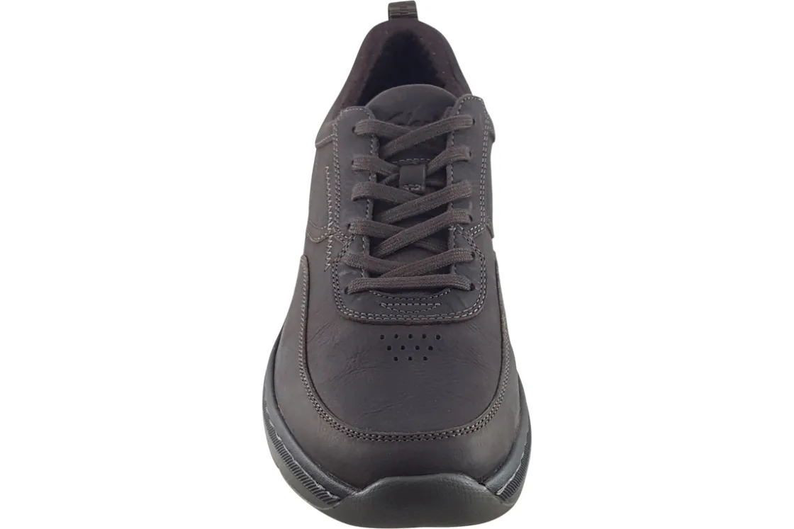 Clarks Apron Toe | Mens Shoes<Pro Lace Dark Brown Tumble Mens Leather Shoes