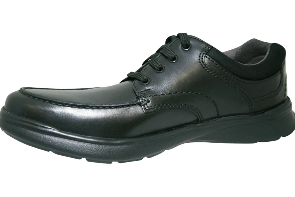 BOY Clarks Mens Shoes | Senior Boys<Cotrell Edge Black Mens Leather Shoes