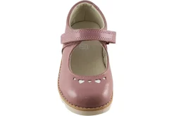 Clarks Velcro | Girls Shoes<Crown Jane K. Dusty Pink Girls Leather Patent Shoes