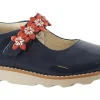 Clarks Velcro | Girls Shoes<Crown Petal K Girls Leather Patent Shoes