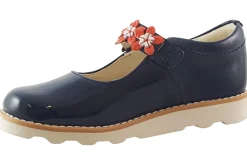 Clarks Velcro | Girls Shoes<Crown Petal K Girls Leather Patent Shoes