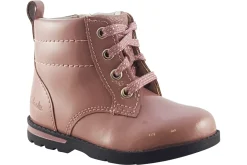Clarks Zip | Girls Boots<Dabi Lace T. Dusty Pink Girls Leather Patent Boots