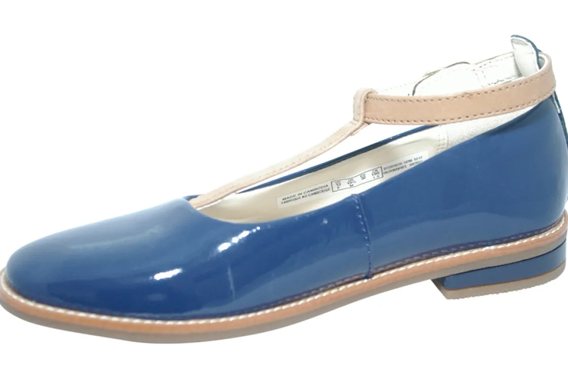 Clarks Buckle | Breathable Membrane<Darcy Blush Blue Girls Leather Patent Shoes