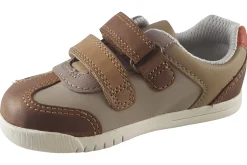 BOY Clarks Velcro | Podiatrist Approved<Den Stripe T Boys Leather First Shoes