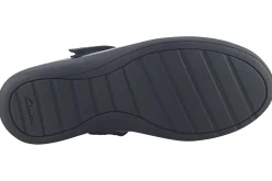 Clarks Junior Girls | Velcro<Etch Gem K. Black Girls Leather Patent School Shoes