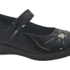 Clarks Velcro | Junior Girls<Etch Spark T Black Girls Leather Shoes