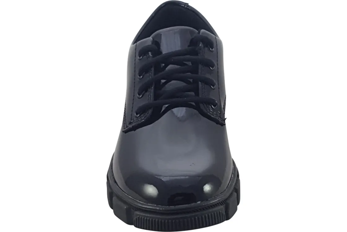 Clarks Junior Girls | Laced<Evyn Lace K. Black (F Fit) Girls Leather Patent School Shoes