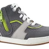 BOY Clarks Zip | Boys Boots<Fawn Peak T Grey Combi (G Fit) Boys Leather Boots