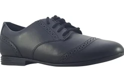 Clarks Junior Girls | Laced<FinjaBrogue O. Black Girls Leather School Shoes