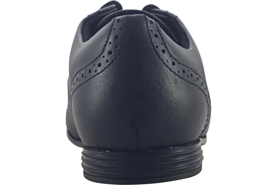 Clarks Junior Girls | Laced<FinjaBrogue O. Black Girls Leather School Shoes