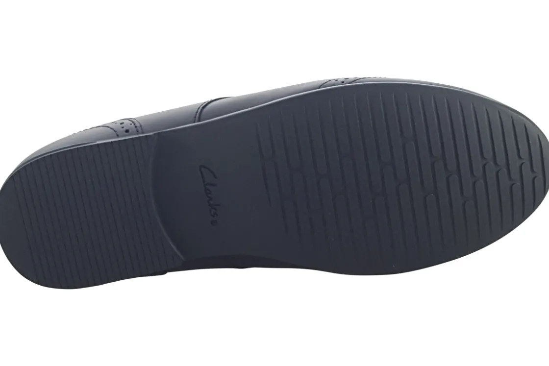 Clarks Junior Girls | Laced<FinjaBrogue O. Black Girls Leather School Shoes