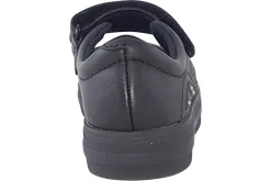 Clarks Velcro | Junior Girls<Flare Shine K Black Girls Leather Shoes
