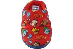 BOY Clarks Slip-On | Boys Slippers<Fluffy Print K (F Fit) Boys Slippers