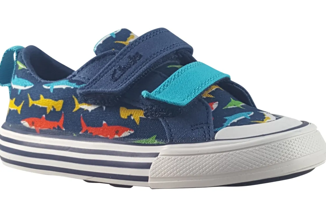 BOY Clarks Velcro | Boys Shoes<Foxing Ocean T Boys Shoes
