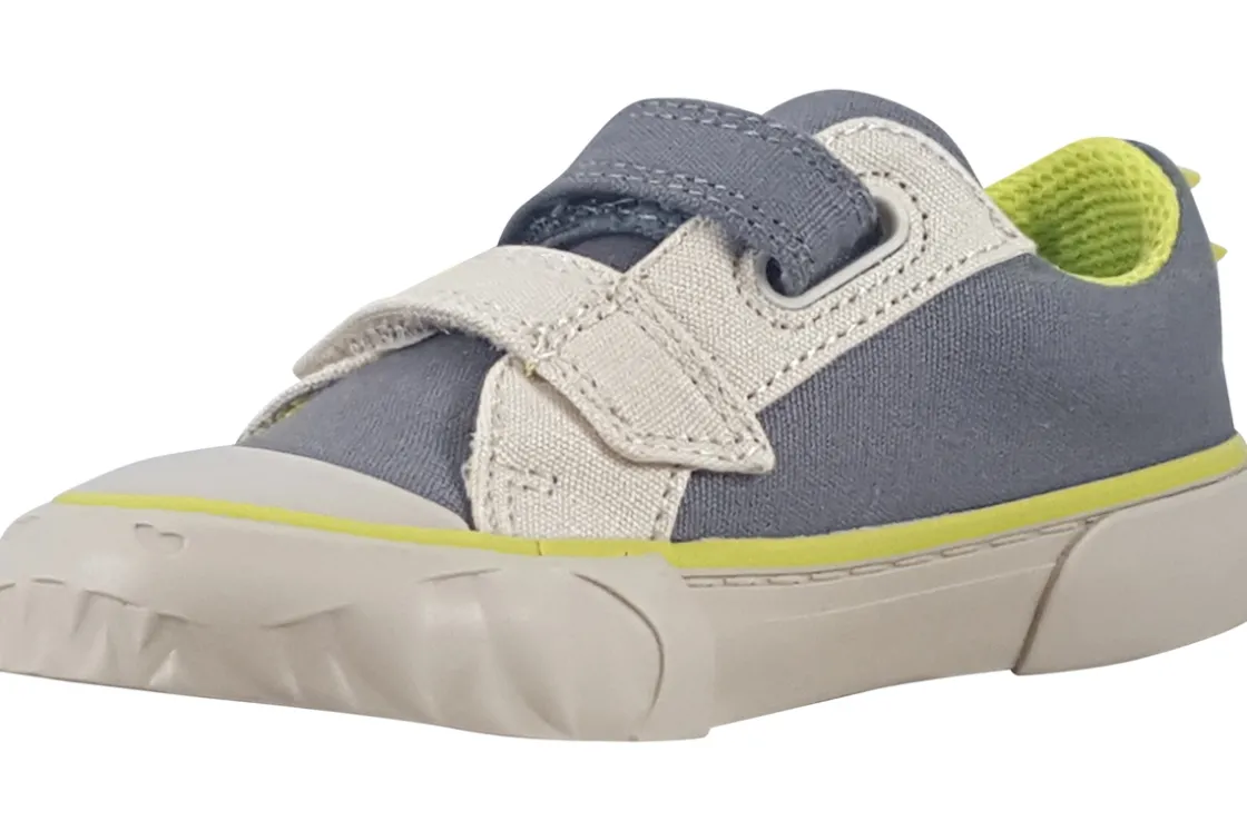 BOY Clarks Velcro | Boys Shoes<Foxing Stomp T Boys Shoes Grey