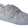Clarks Velcro | Warm Lined<Holmly Ice K (G Fit) Girls Velour Slippers