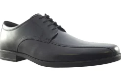 BOY Clarks Senior Boys | Tramline Toe<Howard Over Black Mens Leather Shoes
