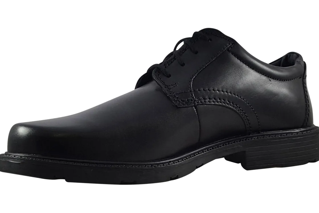 BOY Clarks Senior Boys | Plain Toe<Kerton Lace Black Mens Leather Shoes