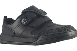 BOY Clarks Junior Boys | Velcro<Laser Track K Black Boys Leather School Shoes