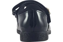 Clarks Junior Girls | Velcro<Lock Magic K. Black Girls Leather Patent School Shoes