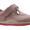 Clarks Velcro | Girls Shoes<NoodleBrightT. Dusty Pink Girls Leather Shoes