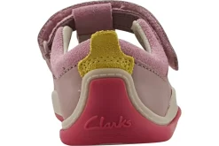 Clarks Velcro | Girls Shoes<NoodleBrightT. Dusty Pink Girls Leather Shoes