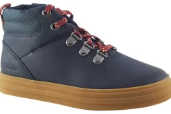 BOY Clarks Zip | Boys Boots<Nova Hike K Navy (G Fit) Boys Leather Boots