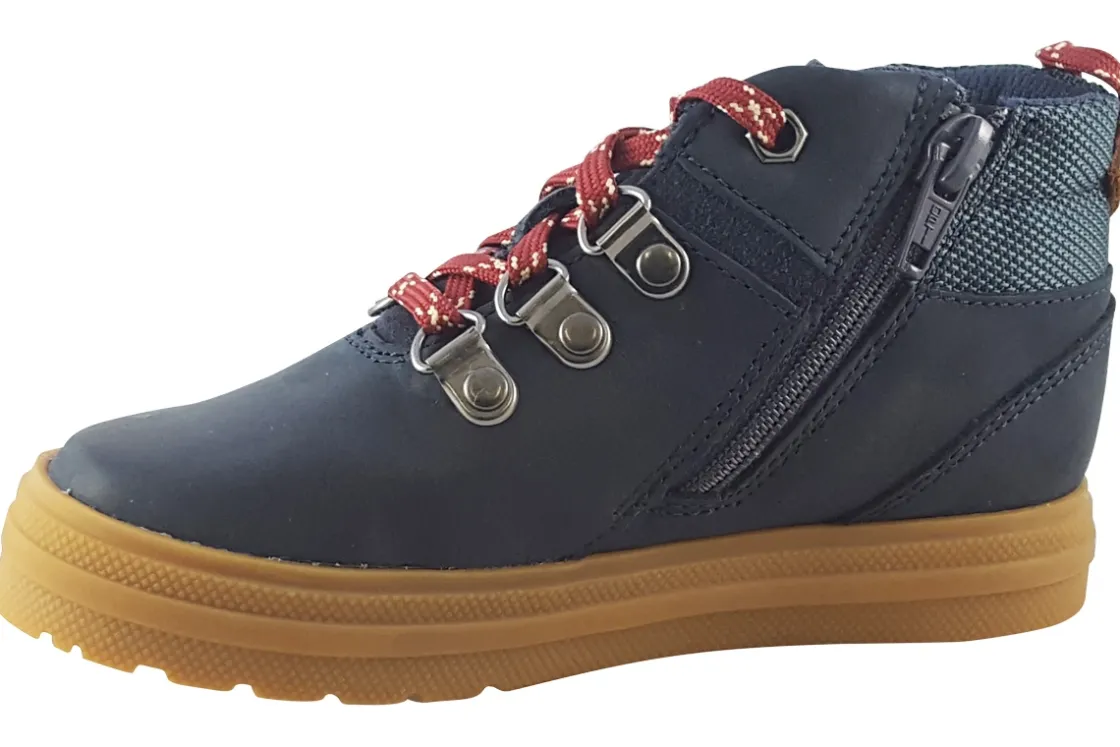 BOY Clarks Zip | Boys Boots<Nova Hike T Navy Boys Leather Boots