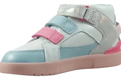 Clarks Velcro | Girls Boots<Oslo Play K. Girls Leather Fashion Trainers Light Blue