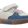 BOY Clarks Velcro | Boys Shoes<Oslo Vibe K Boys Leather Fashion Trainers White Blue