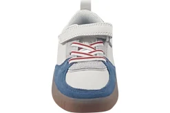 BOY Clarks Velcro | Boys Shoes<Oslo Vibe K Boys Leather Fashion Trainers White Blue