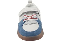 BOY Clarks Velcro | Boys Shoes<Oslo Vibe T Boys Leather Fashion Trainers White Blue
