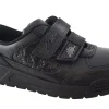 BOY Clarks Junior Boys | Velcro<PalmerSteggy K Black Boys Leather School Shoes