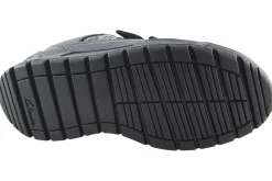 BOY Clarks Junior Boys | Velcro<PalmerSteggy K Black Boys Leather School Shoes