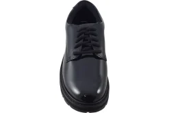 Clarks Junior Girls | Laced<Prague Lace O. Black (F Fit) Girls Leather Patent School Shoes