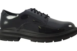 Clarks Junior Girls | Senior Girls<Prague Lace Y. Black (F Fit) Girls Leather Patent School Shoes