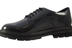 Clarks Junior Girls | Senior Girls<Prague Lace Y. Black (F Fit) Girls Leather Patent School Shoes