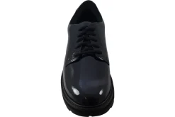 Clarks Junior Girls | Senior Girls<Prague Lace Y. Black (F Fit) Girls Leather Patent School Shoes