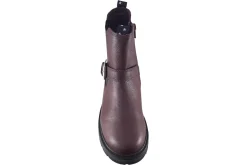 Clarks Zip | Girls Boots<PragueRiver O. Burgundy Girls Leather Boots