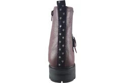 Clarks Zip | Girls Boots<PragueRiver O. Burgundy Girls Leather Boots