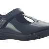 Clarks Junior Girls | Velcro<Relda Gem K. Black Girls Leather Patent School Shoes