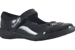 Clarks Junior Girls | Velcro<Relda Spark K. Black Girls School Shoes