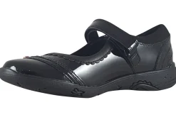 Clarks Junior Girls | Velcro<Relda Spark K. Black Girls School Shoes